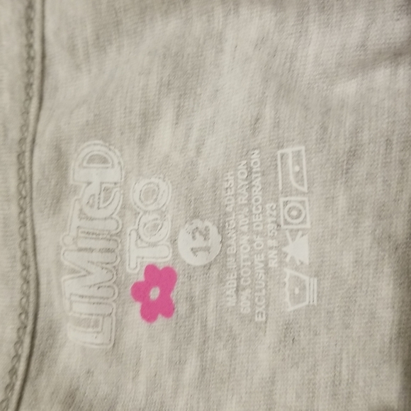 New LIMITED TOO size 12 girls long tee t shirt plaid cotton skirt waist wrap top - Picture 2 of 5